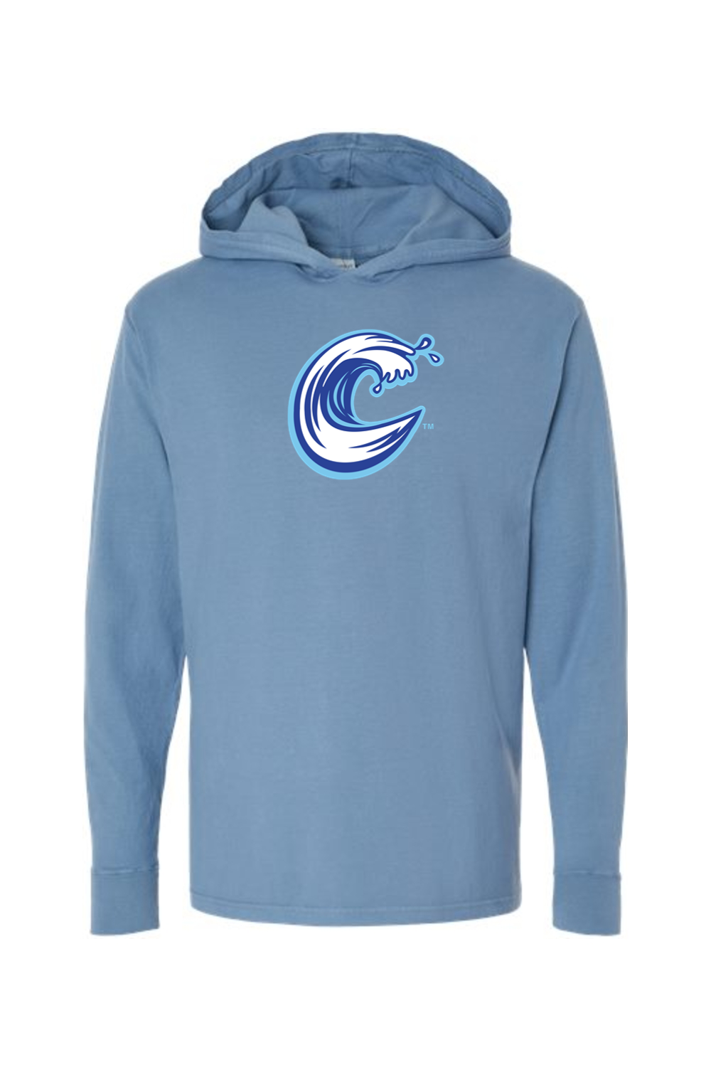 Carolina Coasters - ComfortWash by Hanes Garment-Dyed Jersey Hooded Long Sleeve T-Shirt
