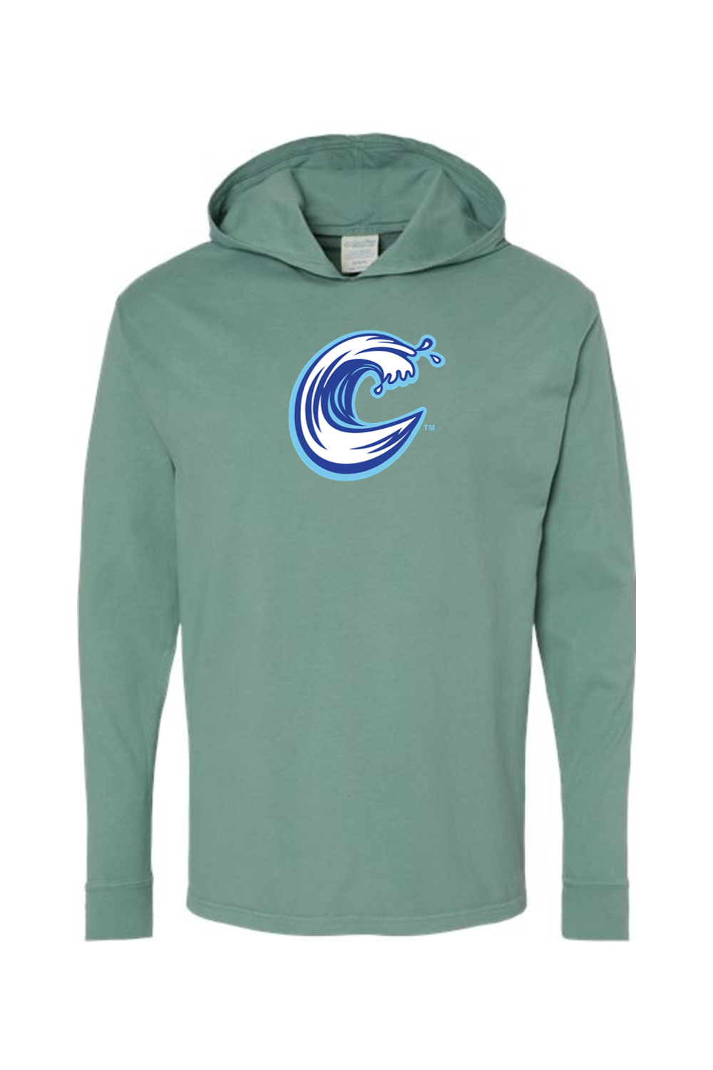Carolina Coasters - ComfortWash by Hanes Garment-Dyed Jersey Hooded Long Sleeve T-Shirt