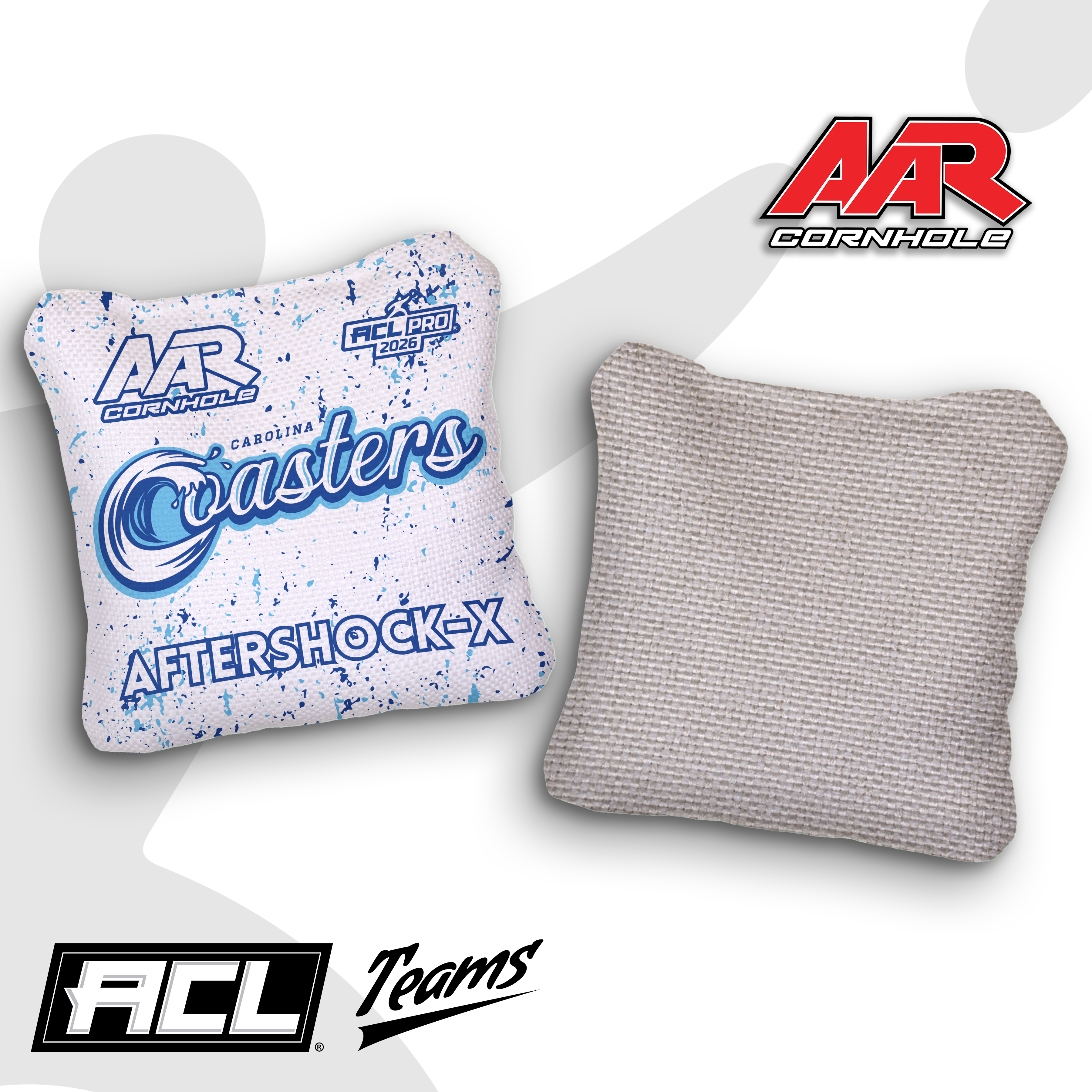 2026 AAR Cornhole Bags - Coasters Splat Edition - White - ACL Pro Stamped - Multiple Series - SET OF 4