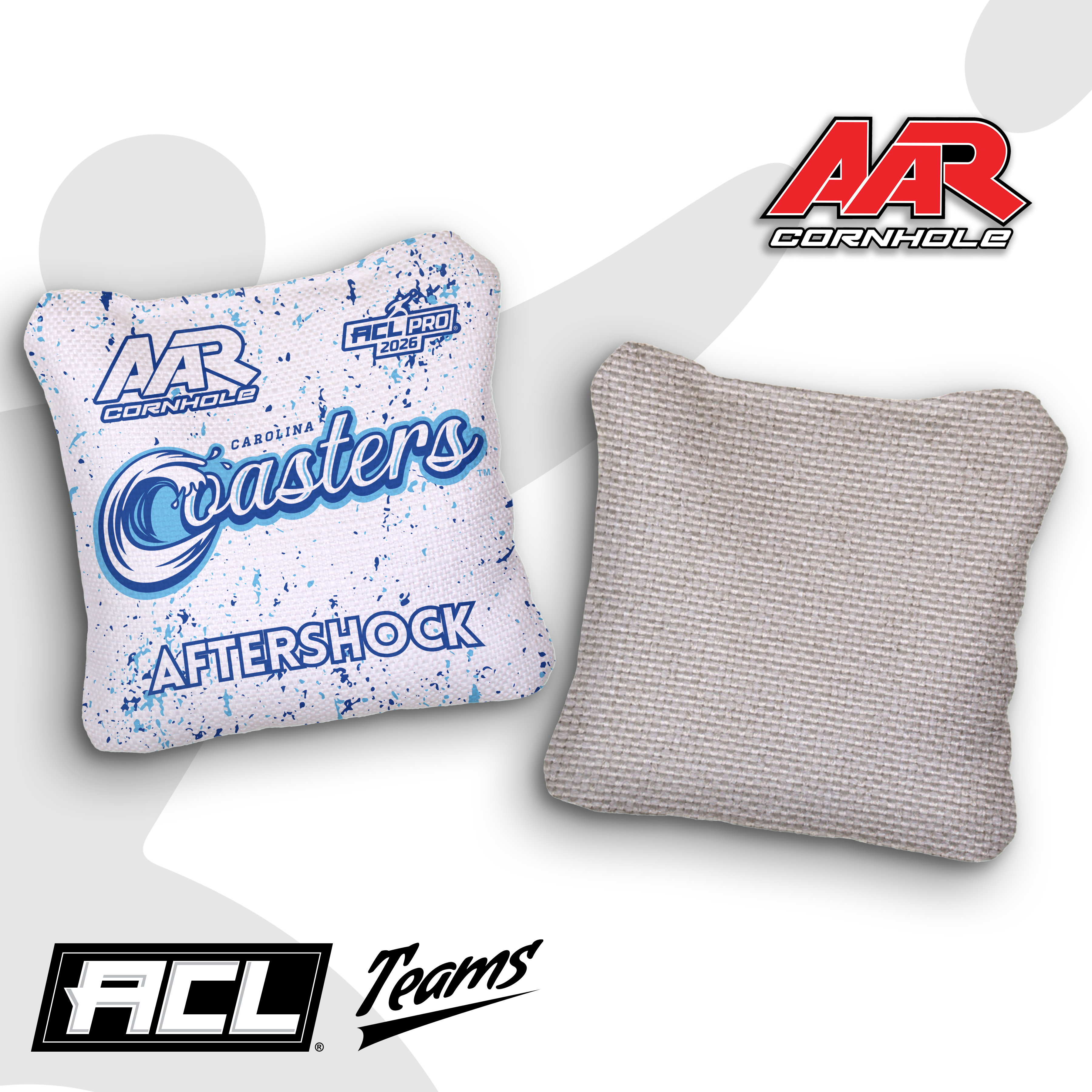 2026 AAR Cornhole Bags - Coasters Splat Edition - White - ACL Pro Stamped - Multiple Series - SET OF 4