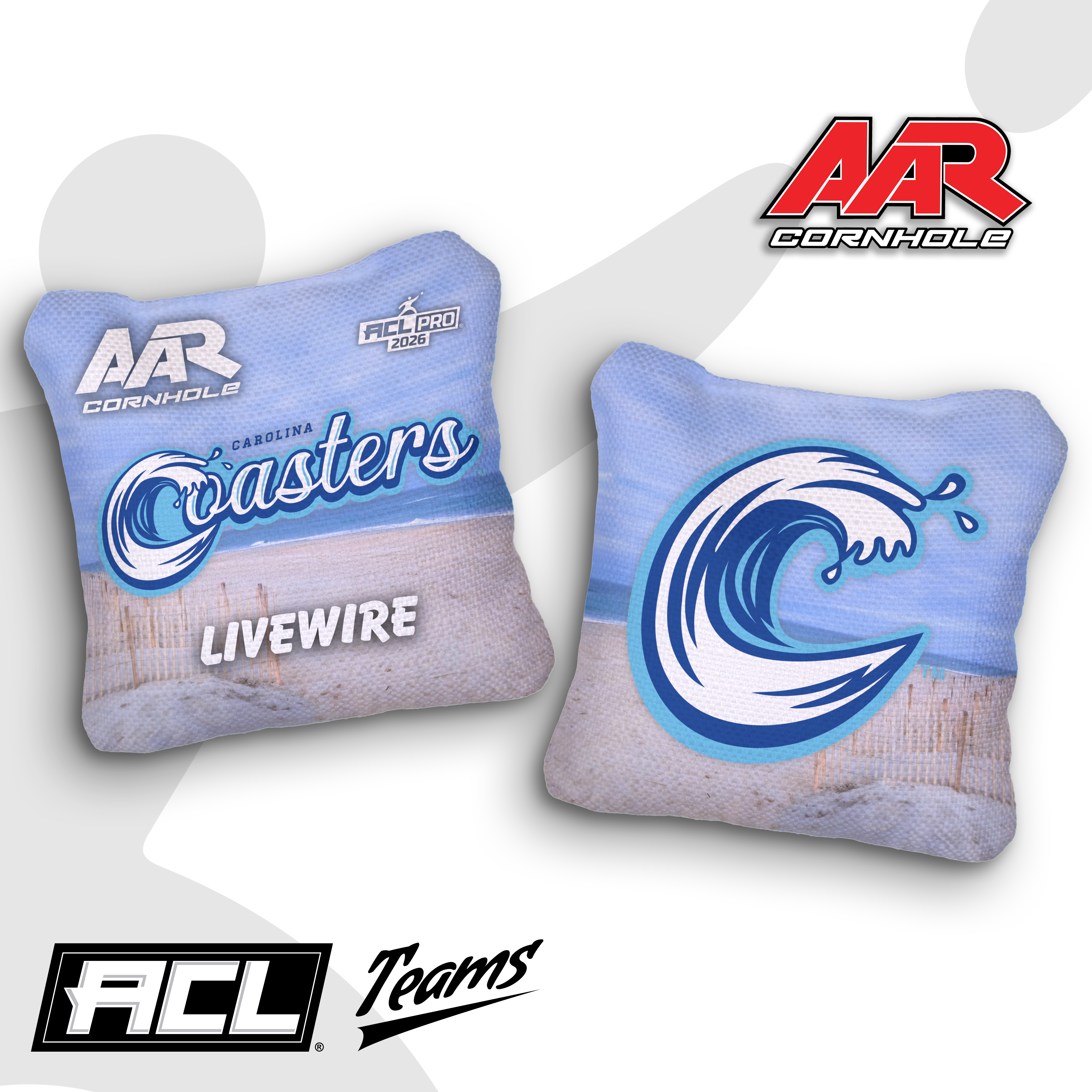 2026 AAR Cornhole Bags - Coasters Beach Edition - ACL Pro Stamped - Multiple Series - SET OF 4