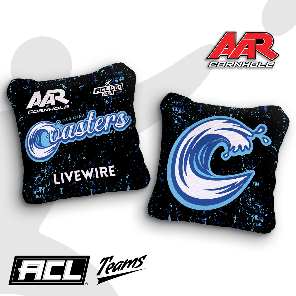 2026 AAR Cornhole Bags - Coasters Splat Edition - Black - ACL Pro Stamped - Multiple Series - SET OF 4