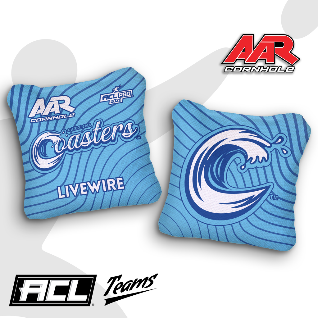 2026 AAR Cornhole Bags - Coasters Wave Edition - Light Blue - ACL Pro Stamped - Multiple Series - SET OF 4