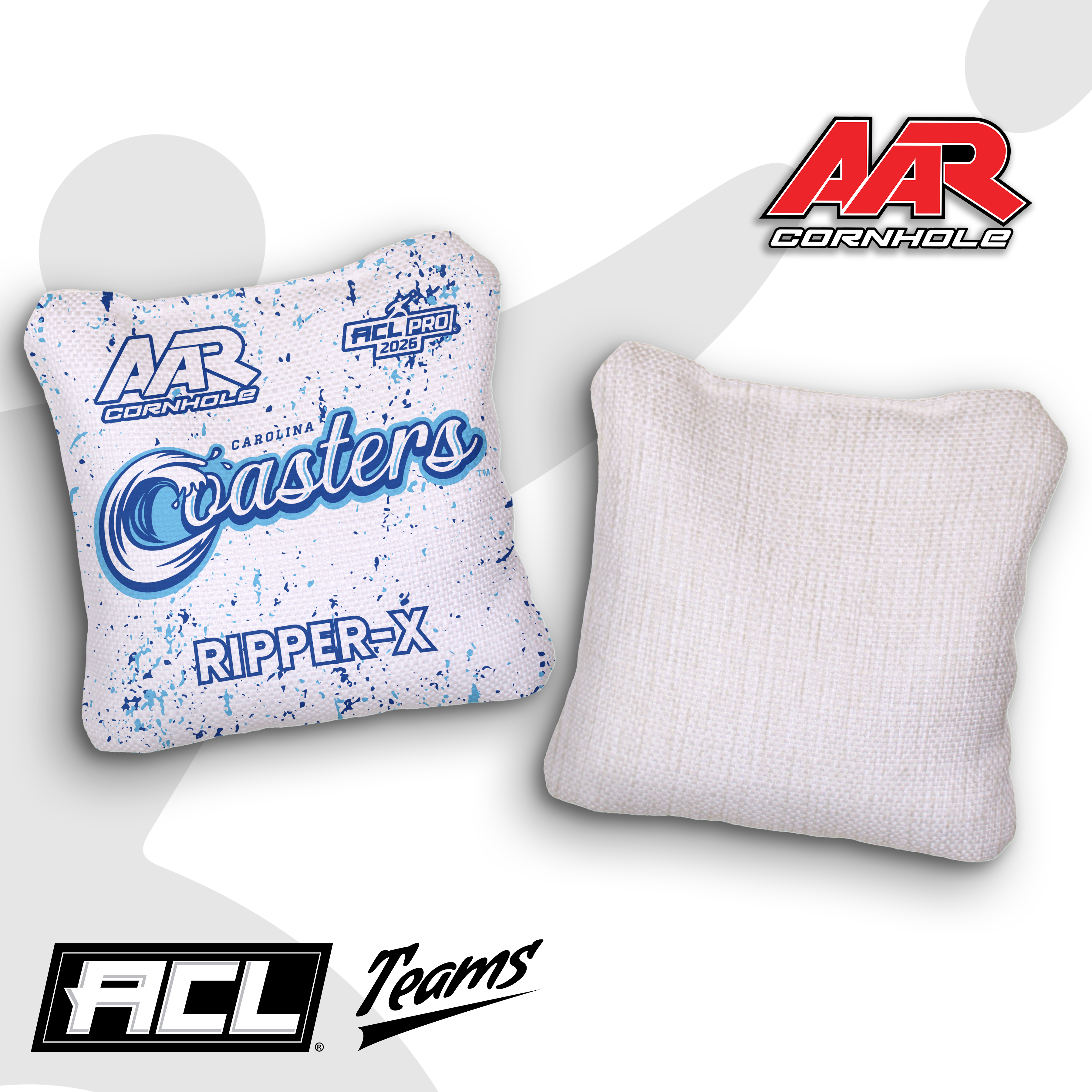 2026 AAR Cornhole Bags - Coasters Splat Edition - White - ACL Pro Stamped - Multiple Series - SET OF 4