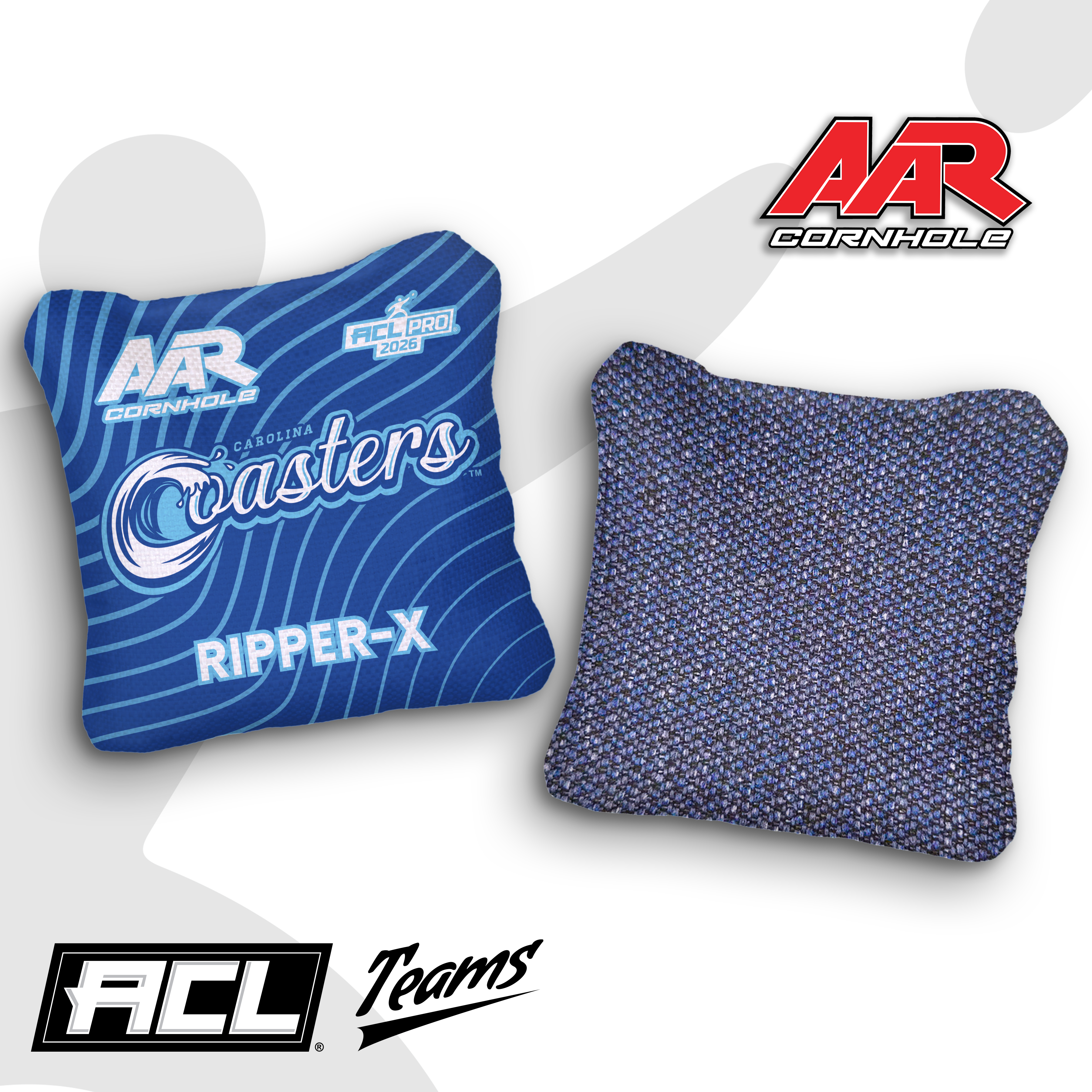 2026 AAR Cornhole Bags - Coasters Wave Edition - Royal Blue - ACL Pro Stamped - Multiple Series - SET OF 4