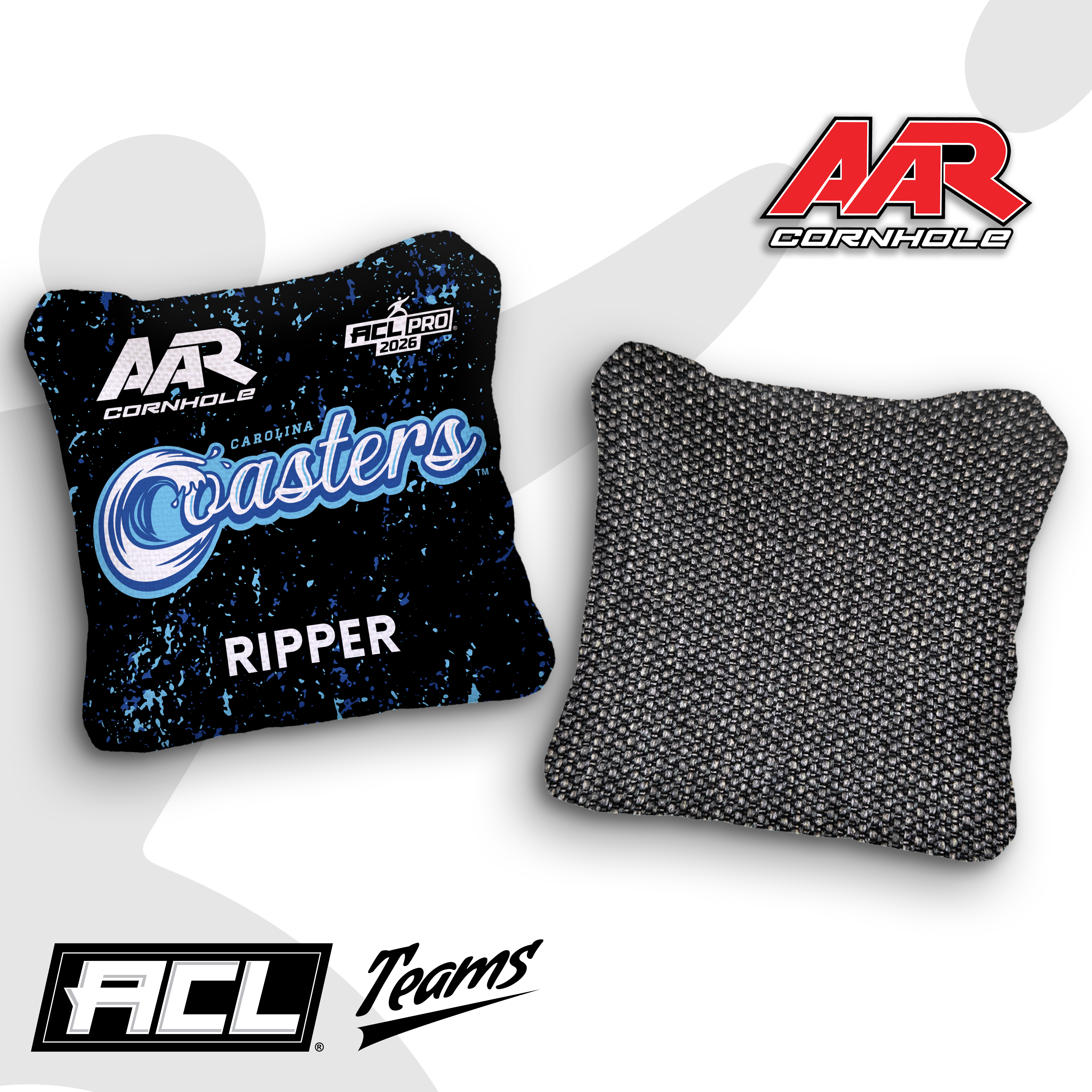 2026 AAR Cornhole Bags - Coasters Splat Edition - Black - ACL Pro Stamped - Multiple Series - SET OF 4