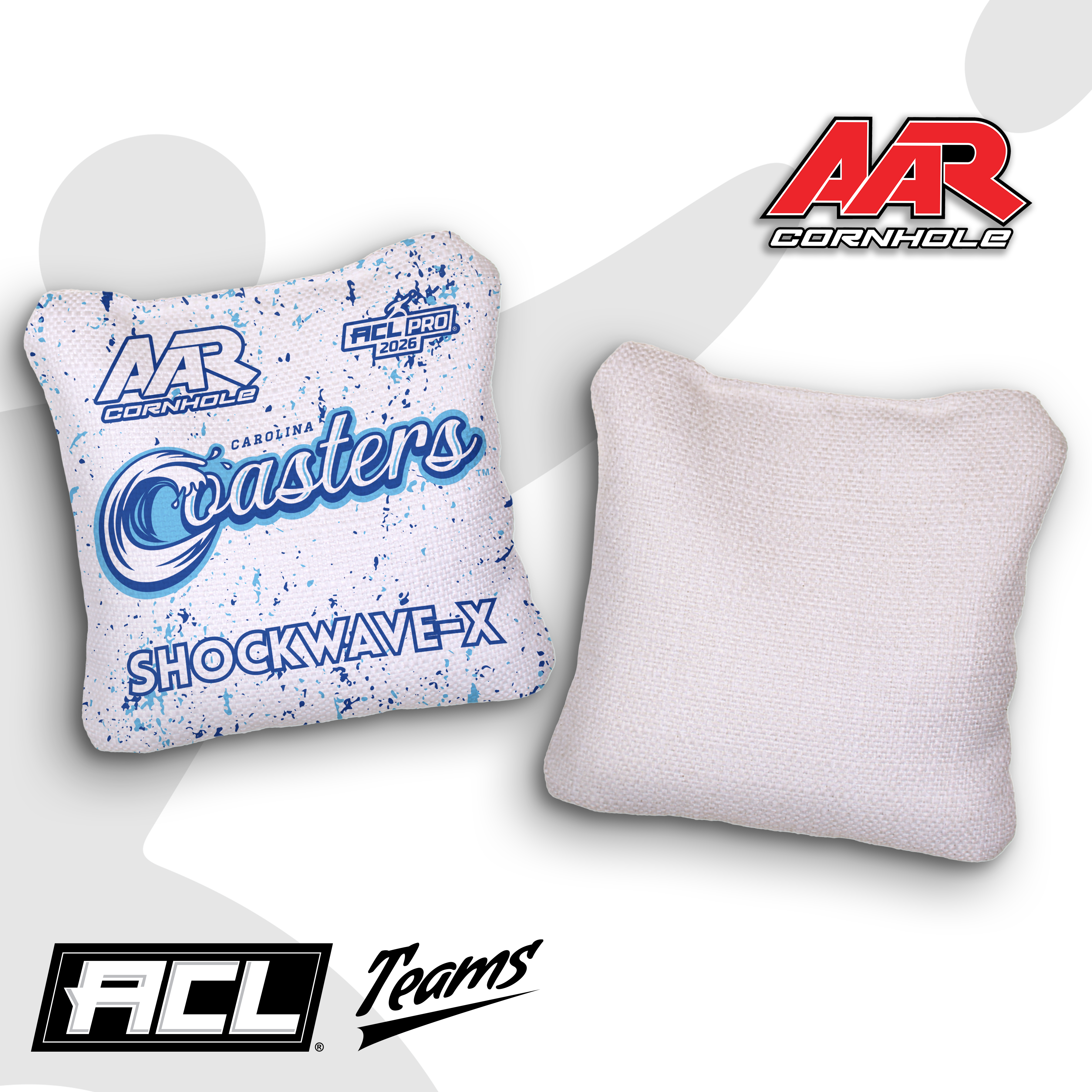 2026 AAR Cornhole Bags - Coasters Splat Edition - White - ACL Pro Stamped - Multiple Series - SET OF 4