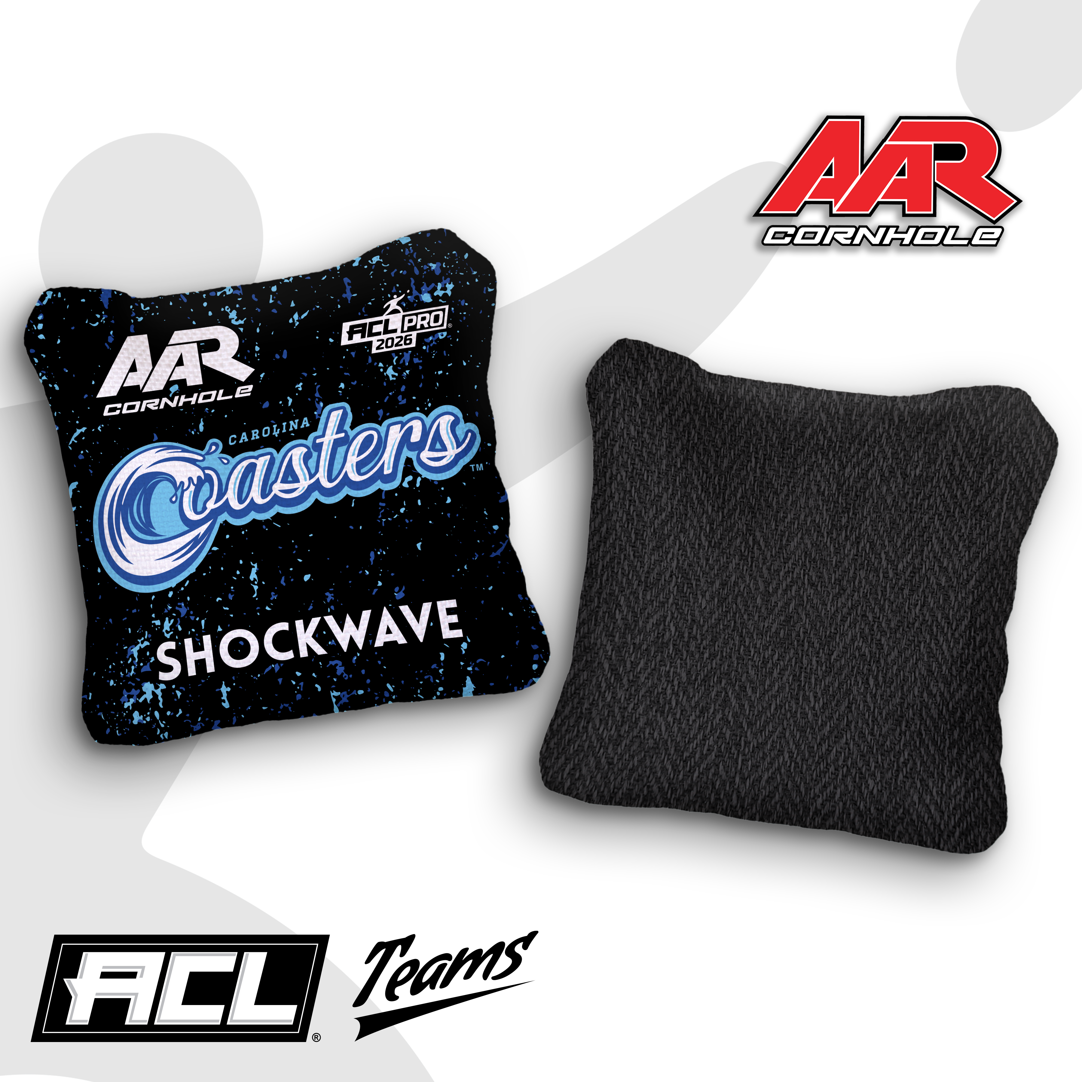 2026 AAR Cornhole Bags - Coasters Splat Edition - Black - ACL Pro Stamped - Multiple Series - SET OF 4