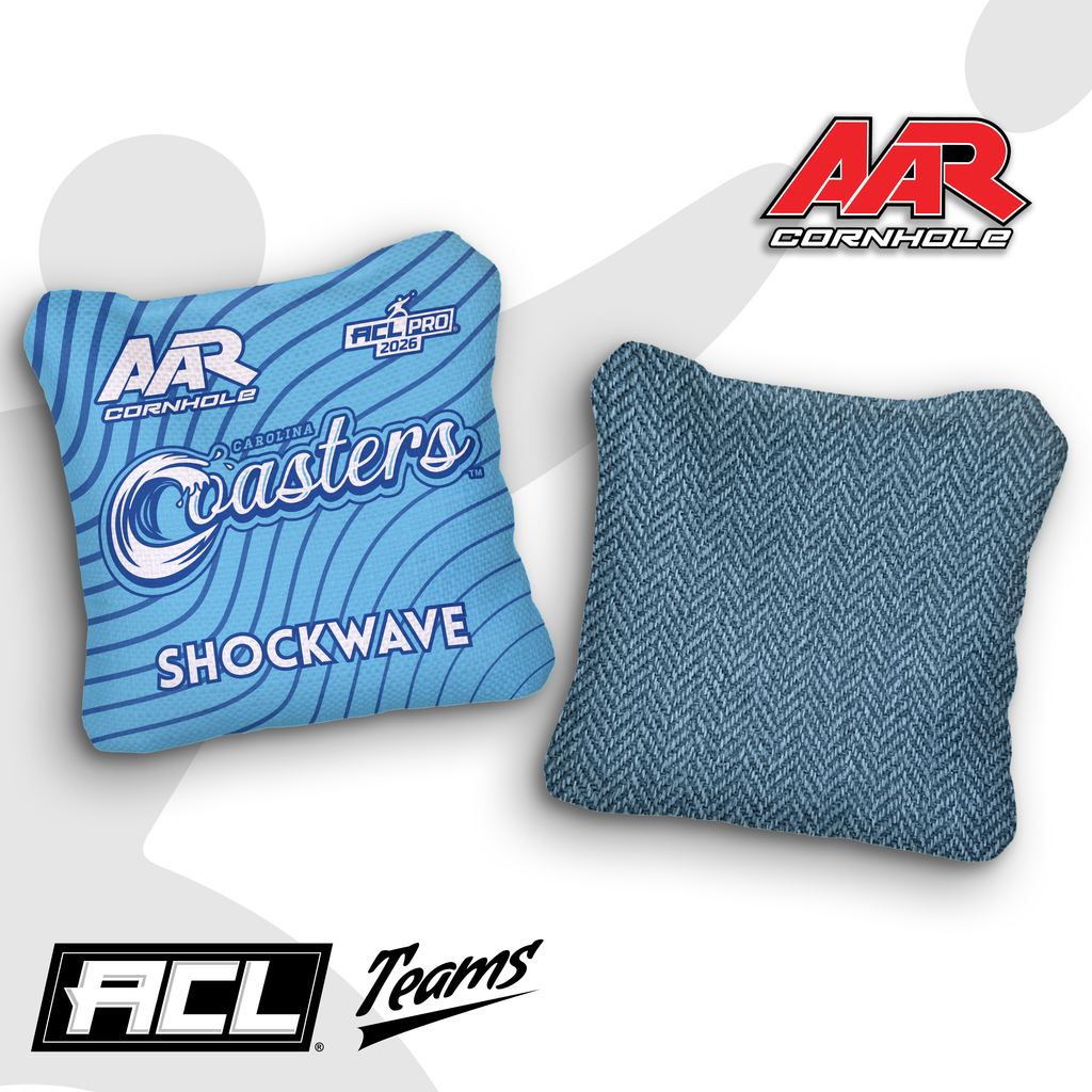 2026 AAR Cornhole Bags - Coasters Wave Edition - Light Blue - ACL Pro Stamped - Multiple Series - SET OF 4