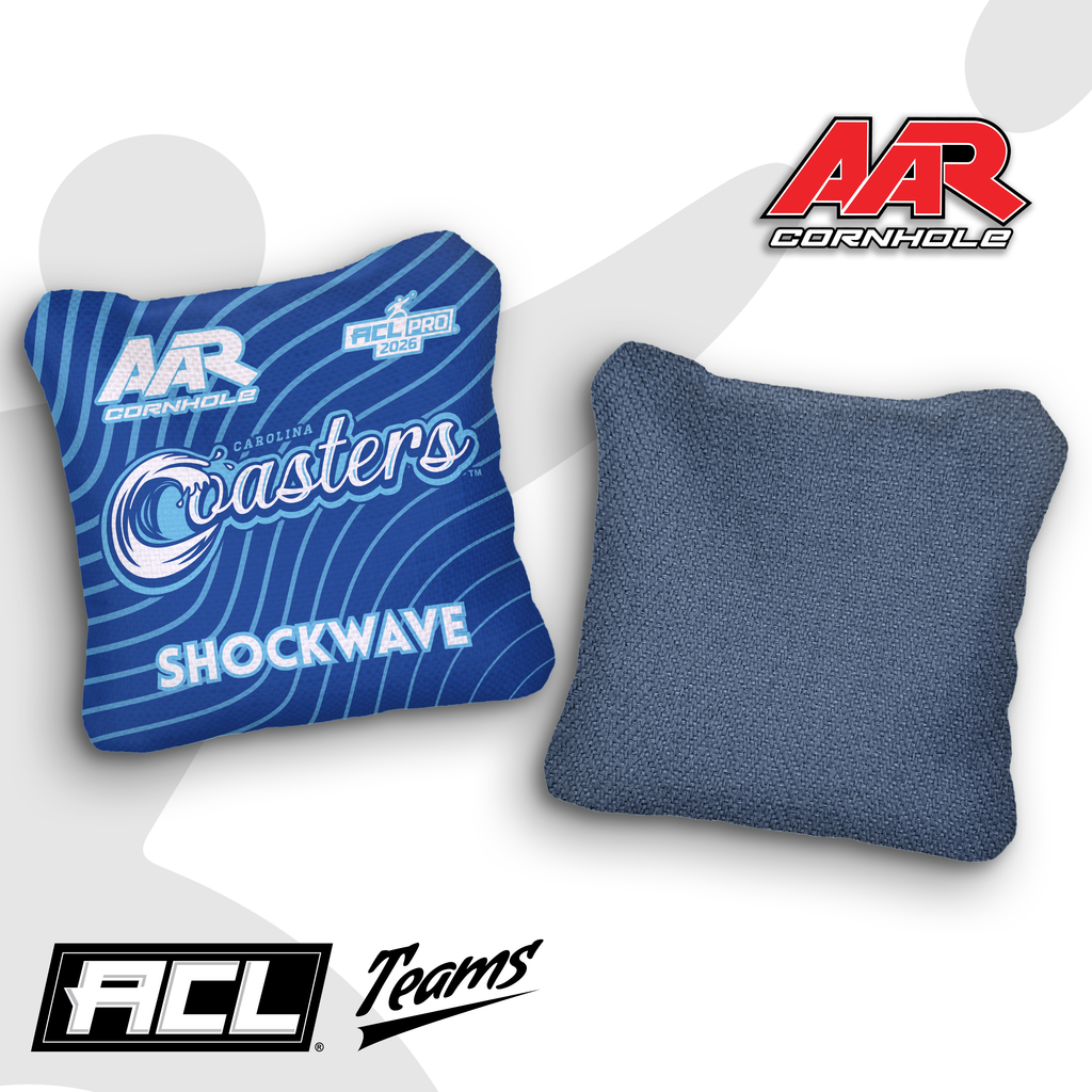2026 AAR Cornhole Bags - Coasters Wave Edition - Royal Blue - ACL Pro Stamped - Multiple Series - SET OF 4