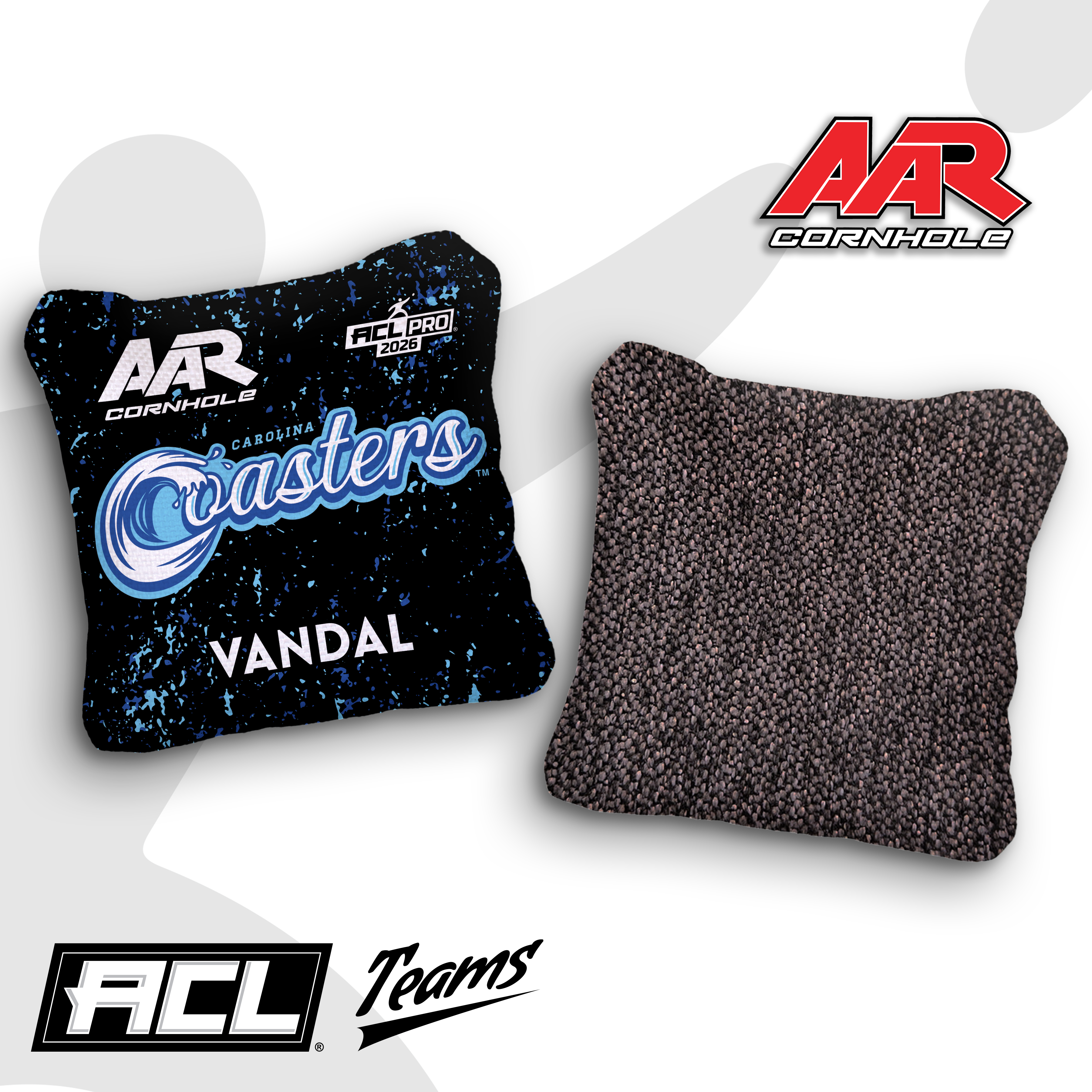2026 AAR Cornhole Bags - Coasters Splat Edition - Black - ACL Pro Stamped - Multiple Series - SET OF 4
