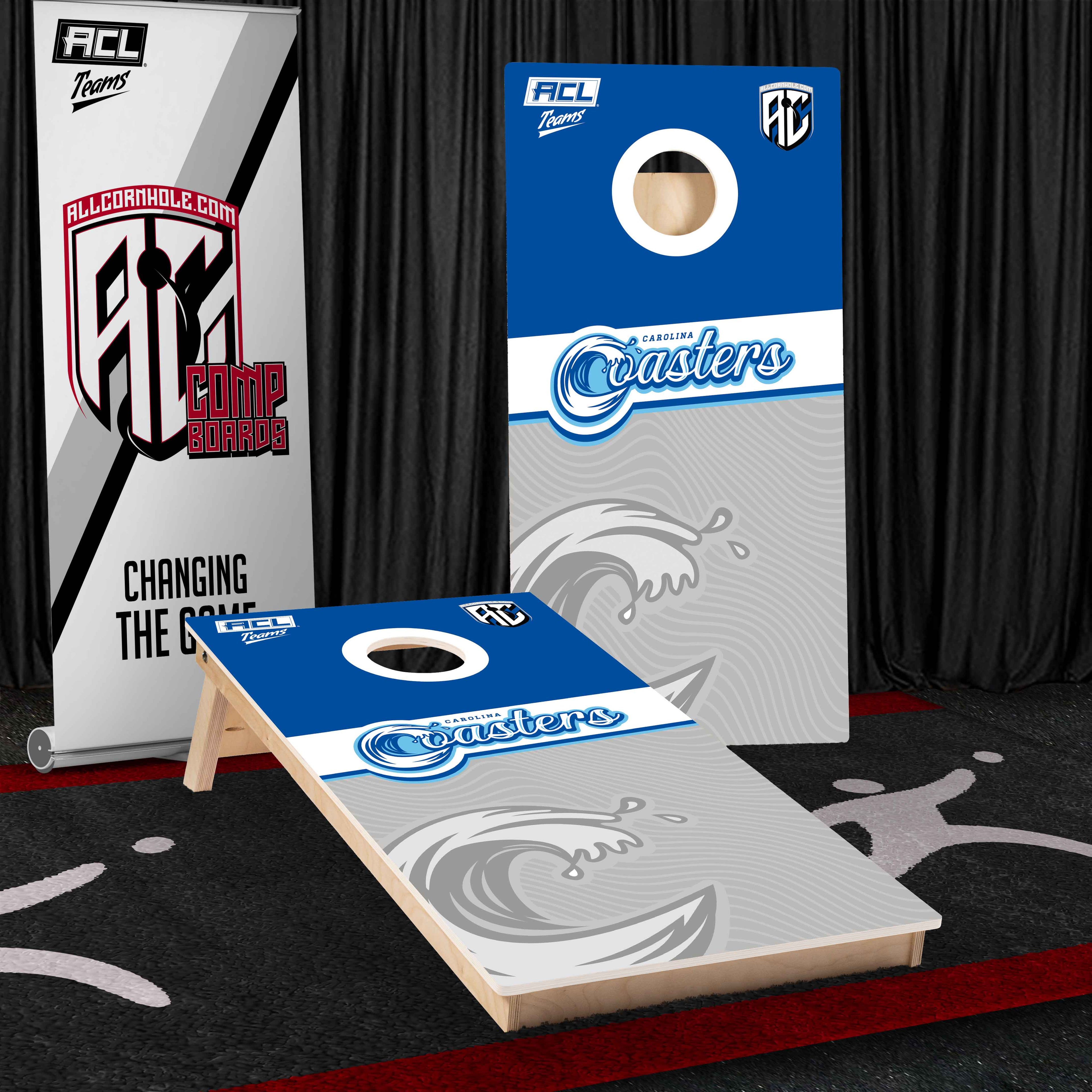 ACL Teams Competitive Cornhole Board - Carolina Coasters