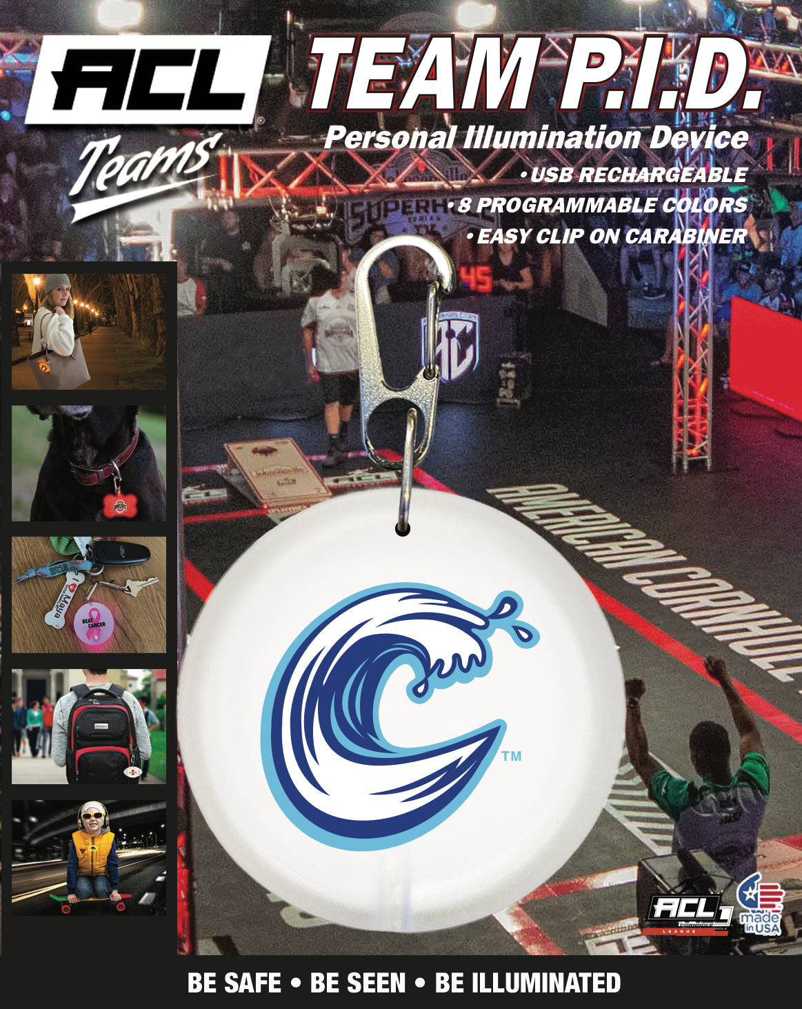 Carolina Coasters - Personal Illumination Device Round Shape (PID)